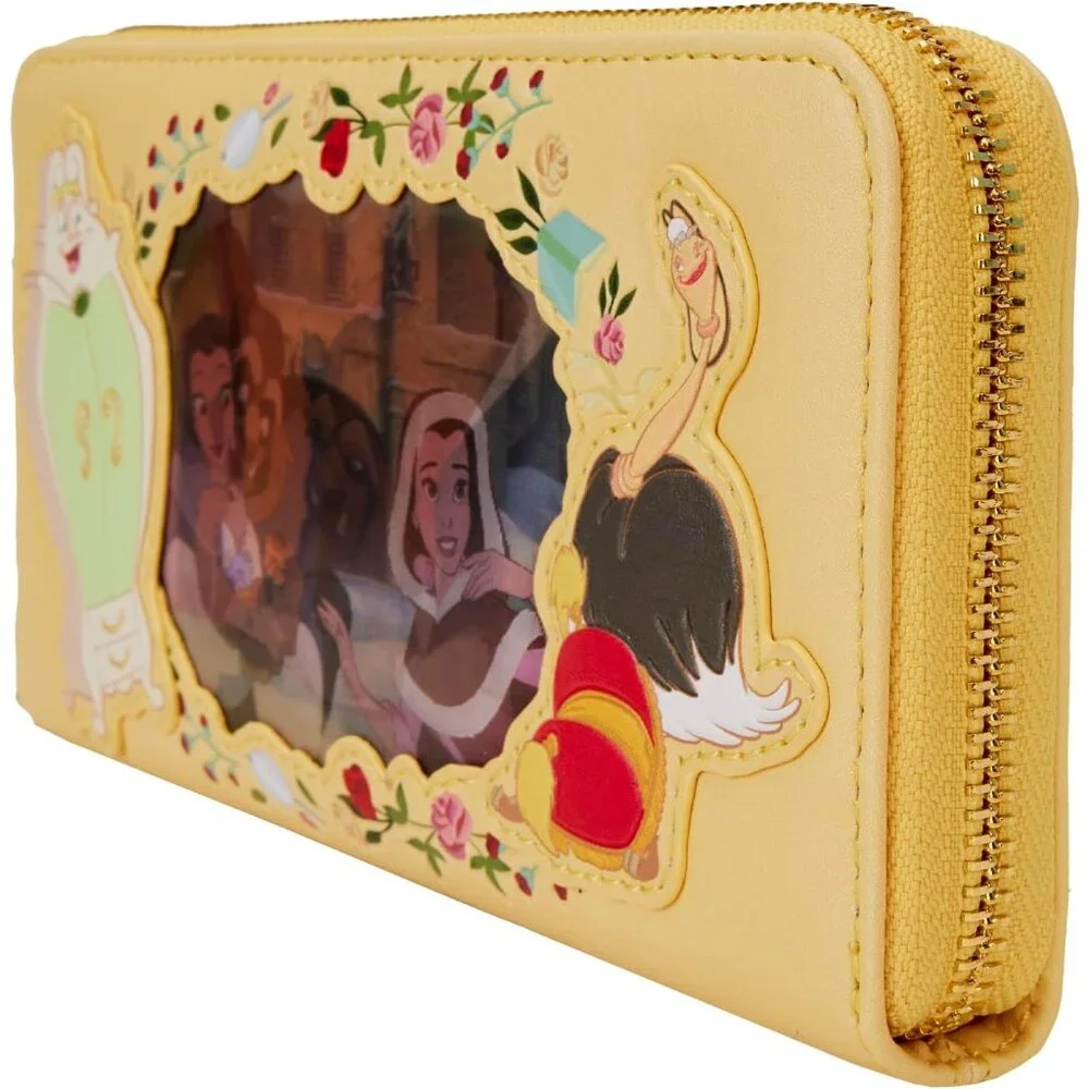 Disney Princess Belle Lenticular Leather Wristlet Wallet for Teens Adults